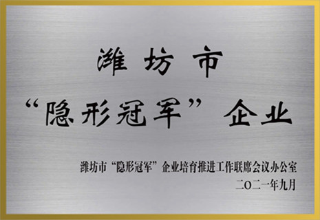 安鑫娱乐电子获批潍坊市“隐形冠军”企业声誉